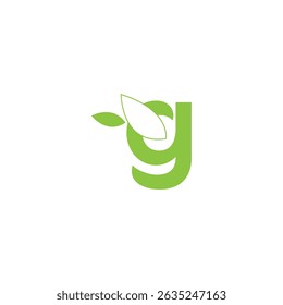 g letter with green leaf logo, eco logo, green logo, g logo, green g