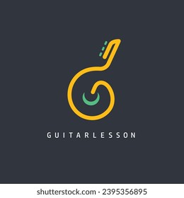 G letter gutar icon vector concept design template web