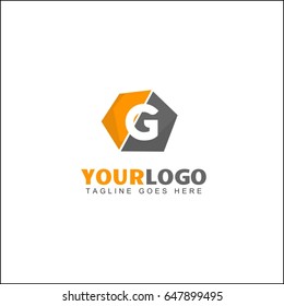 G letter hexagonal geometric logo concept