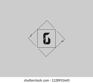 G Letter Hipster Minimal Logo Design