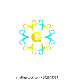 G letter icon. Social relationship logo and icon. You can use in the club, unity, group , community, care, sport and other organization concept of pattern.