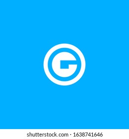 G letter initial circle logo. O & G monogram logo.