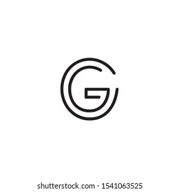 G letter initial icon logo design vector template