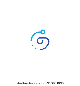 G letter initial logo circle geometric vector icon templates
