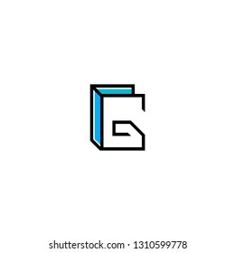 
G letter initial logo geometric vector icon templates