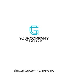 
G letter initial logo geometric vector icon templates