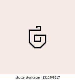 
G letter initial logo geometric vector icon templates