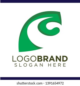 G Letter in Leaf Logo vector template