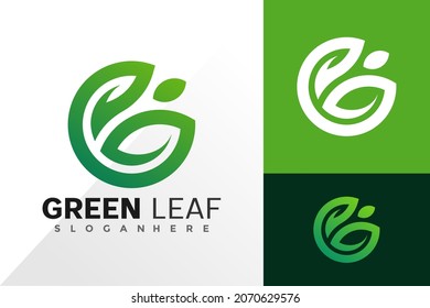 G letter leaf logo vector design. Abstract emblem, designs concept, logos, logotype element for template