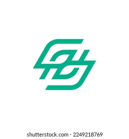 G letter Leaves Swap Exchange Logo Design Vector