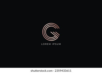 g letter line style fashion brand luxury style design modern style creative golden wordmark design typography illustration, g spiral wordmark, g logo