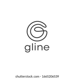 G letter logo with abstract design concept and line vector