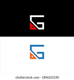 G letter logo abstract design on white and black color background. g icon