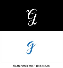 G letter logo abstract design on white and black color background. g icon