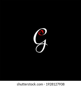 G letter logo abstract design on black color background. g alphabet