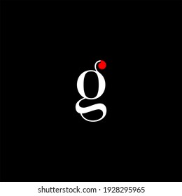 Diseño abstracto del logotipo de letra G sobre fondo de color negro. g alfabeto