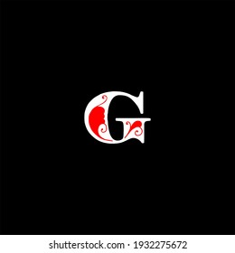 G letter logo abstract design on black color background. g alphabet