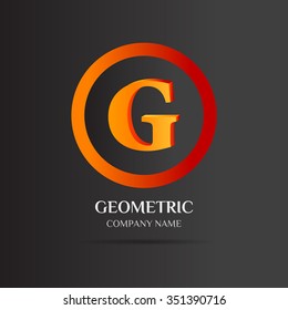 G Letter logo Abstract design for Corporate Business Identity on black background with simple text
