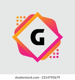 G Letter Logo abstract geometric design vector template Logotype icon Digital Technology style.