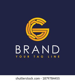 G Letter logo, abstract minimalism light logo design for your brand, template, sign, symbol, icon