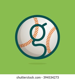 G letter logo with baseball ball. Font style, vector design template elements for your sport team or corporate identity.