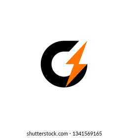 G letter logo with bolt 