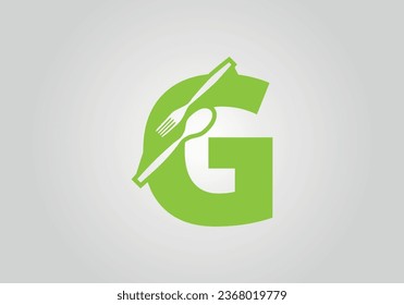 G letter Logo With Chef Spoon - G Letter Logo With Spoon