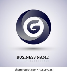 G letter logo in the circle. Vector design template elements for your application or company identity.