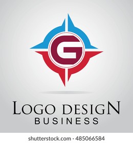 G letter logo in the cool circle. Vector design template for your business