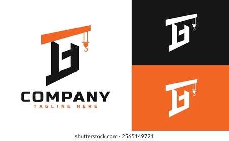G Letter Logo With Crane