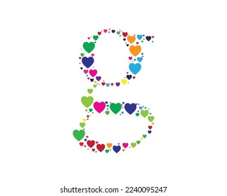 g letter logo creative design vector 
template in heart design
