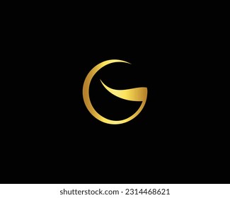 G Letter Logo Design. Alphabet Letter Initials Monogram Logo G Gold Color Vector Template.