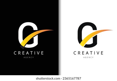 G Letter Logo Design with Background and Creative company logo. Modern Lettering Fashion Design. Vector illustration