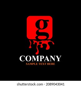 Diseño del logotipo de la letra G. Concepto del logotipo de la letra G en color rojo