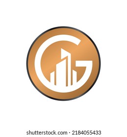 G Letter Logo Design with Construction Concept