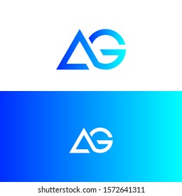 A G Letter Logo Design. Creative Modern AG Letters Icon Illustration. ag letter vector logo