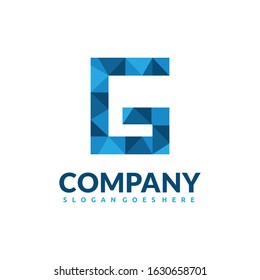 G Letter Logo Design . Creative Vector G icon with triangle creative concept.