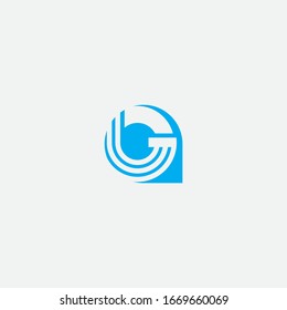 Logo-Design des G-Briefes und kreatives Zeichen