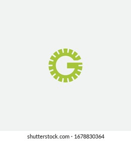Logo-Design des G-Briefes und kreatives Zeichen