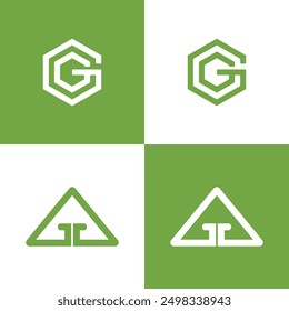 G Letter Logo Design. Iconic Branding Symbol. Double G Bold Concept. Artistic Letter Emblem. Unique Logo Crafting. Hexagonal and Triangular GG Symbol. Custom Lettermark Design. Premium Branding Icon.