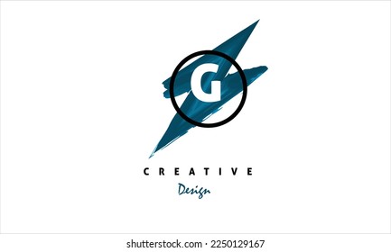 G-Brief-Logo-Design, modernes Symbol auf weißem Hintergrund