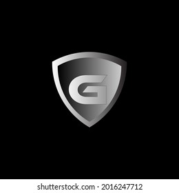 Diseño del logotipo de la letra G. Letra G sobre fondo negro. plantilla de logotipo G de letra simple y moderna