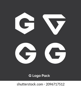 Paquete de diseño de logotipo para letras G