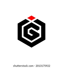 G letter logo design. G letter in polygon shape. G Creative  letter logo.  G polygon logo.