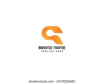 Cartaz de design de logotipo de letra G