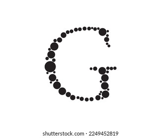 G Letra Diseño Logotipo Simple Letra Negra Concepto Ilustración
