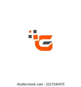 G-Buchstaben Logo Design Template Elemente. Modernes abstraktes Logo für digitale Buchstaben. Vektorgrafik. Technology Logo.Technology-Letter-Logo.