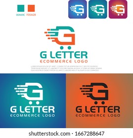 G letter logo design vector. G letter Ecommerce logo