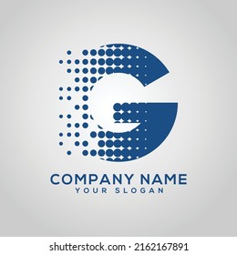 Imagen vectorial de diseño de logotipo de letra G