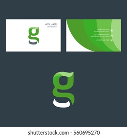 G Letter logo design vector element with Business card